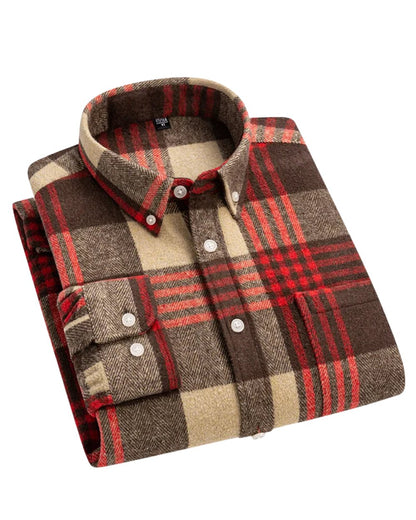 Corwin | Men's Checked Flannel Button Down Relaxed Fit Shirt