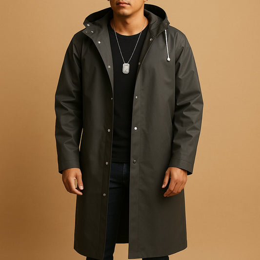 Kestrel | Men's Waterproof Hooded Long Rain Jacket