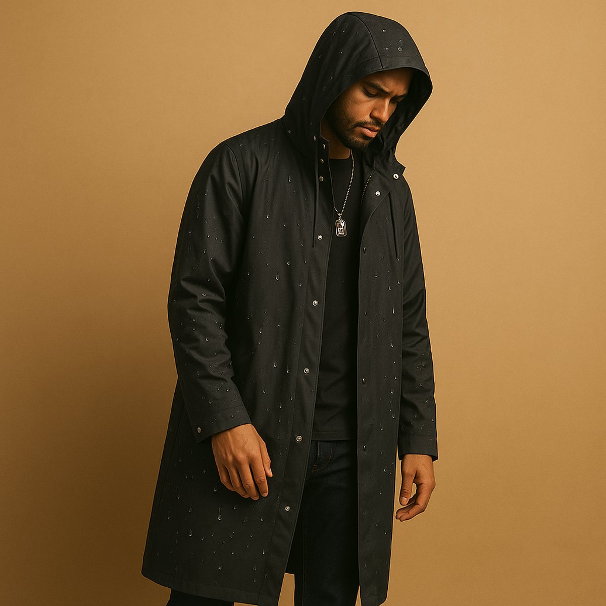 Kestrel | Men's Waterproof Hooded Long Rain Jacket