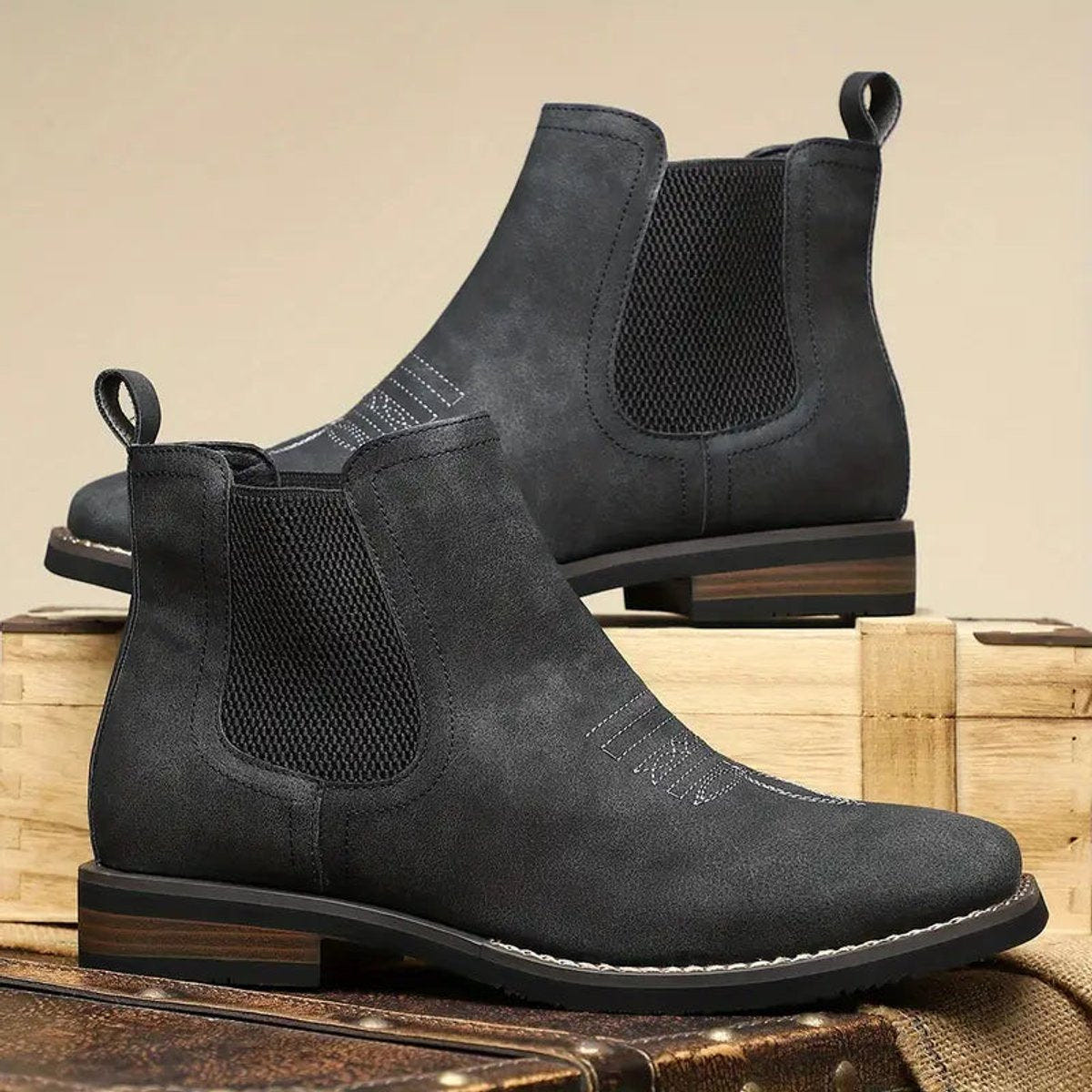 Bastian | Men's Western-Style Slip-On Chelsea Boot