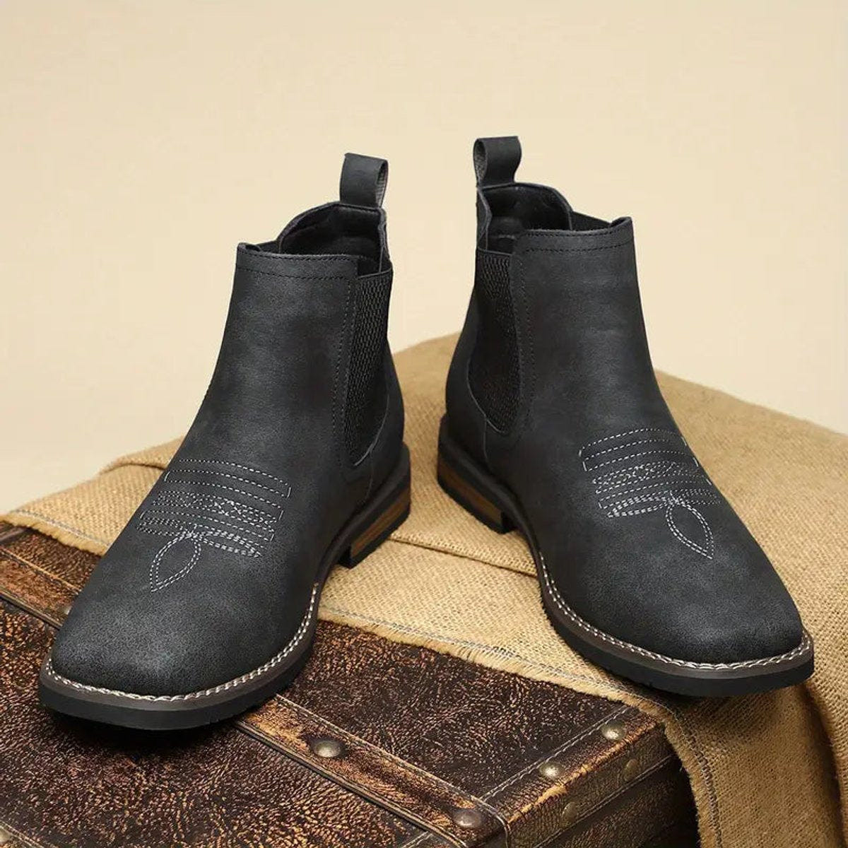 Bastian | Men's Western-Style Slip-On Chelsea Boot