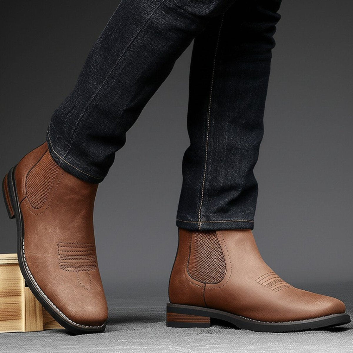 Bastian | Men's Western-Style Slip-On Chelsea Boot