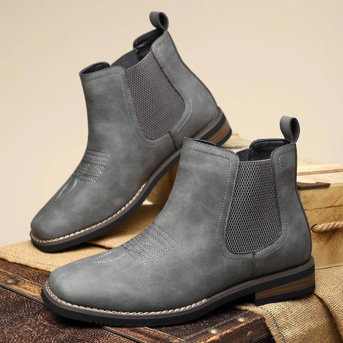 Bastian | Men's Western-Style Slip-On Chelsea Boot