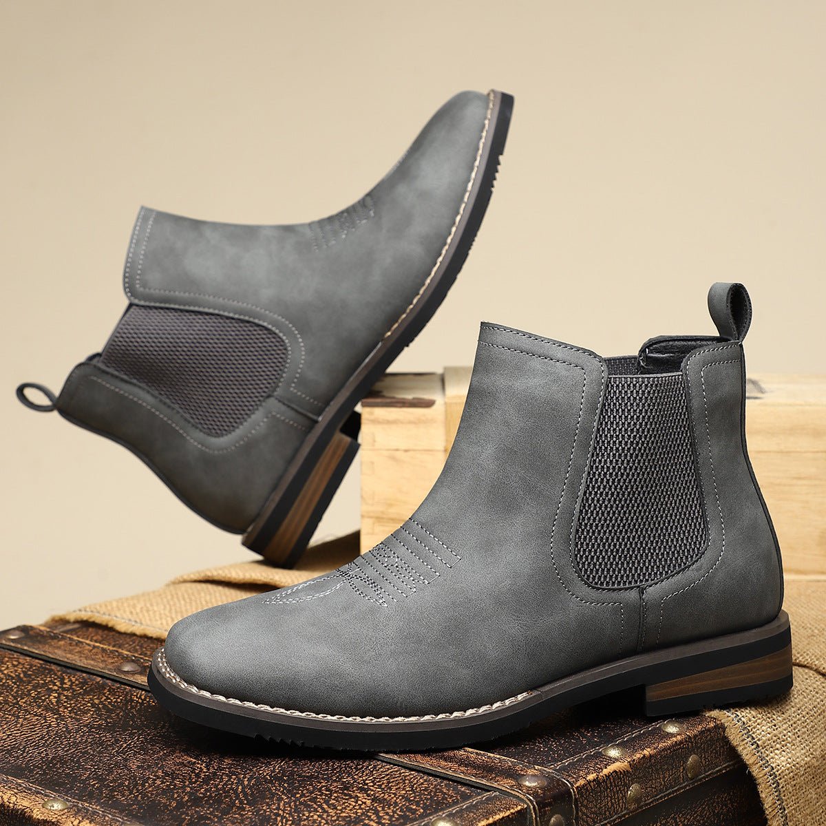 Bastian | Men's Western-Style Slip-On Chelsea Boot