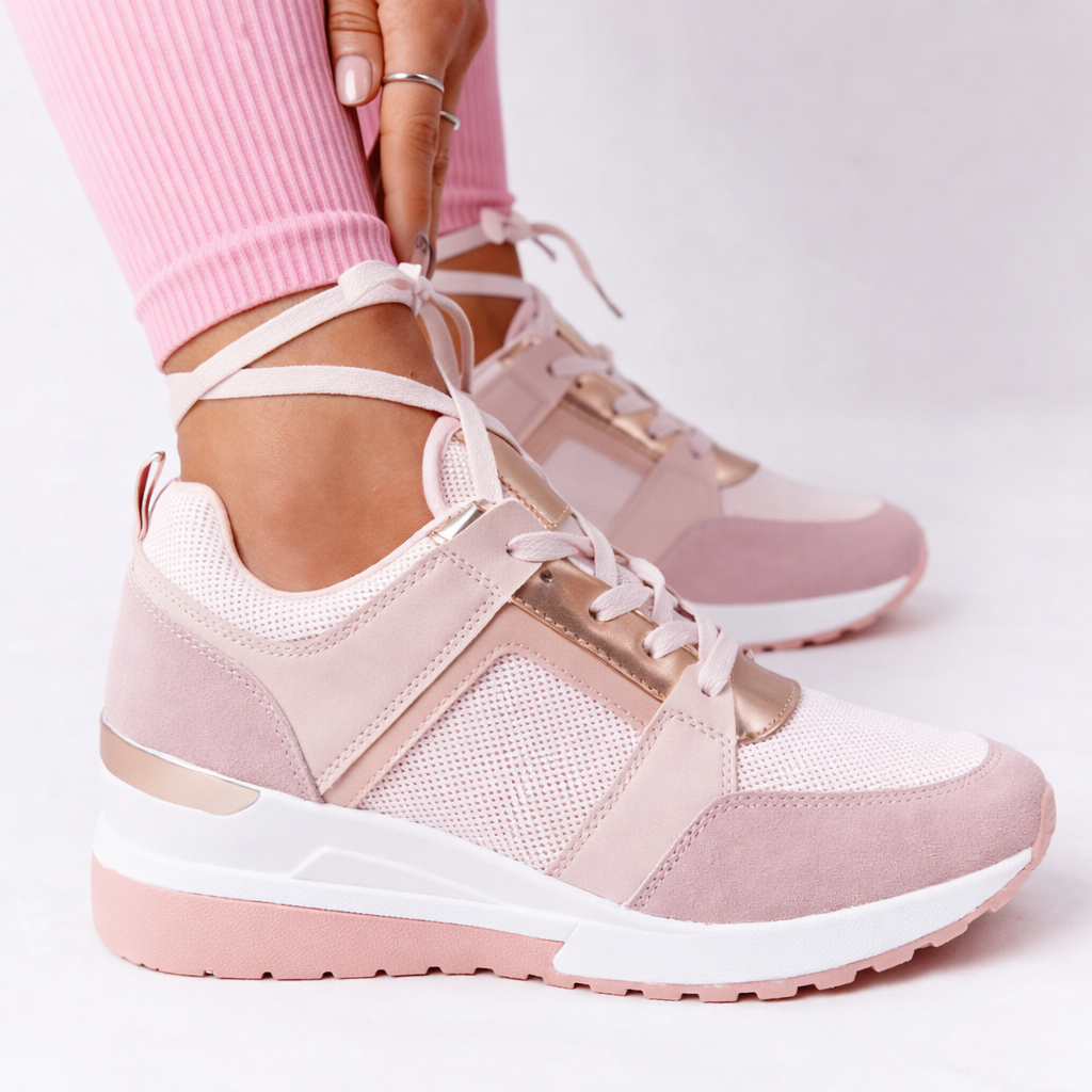 Marion | Women's Wedge Comfort Lace-Up Trainer