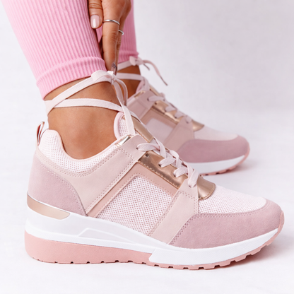 Marion | Women's Wedge Comfort Lace-Up Trainer