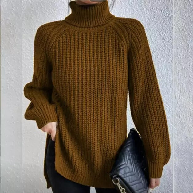 Marlowette | Women's Roll Neck Chunky Knit Oversized Jumper