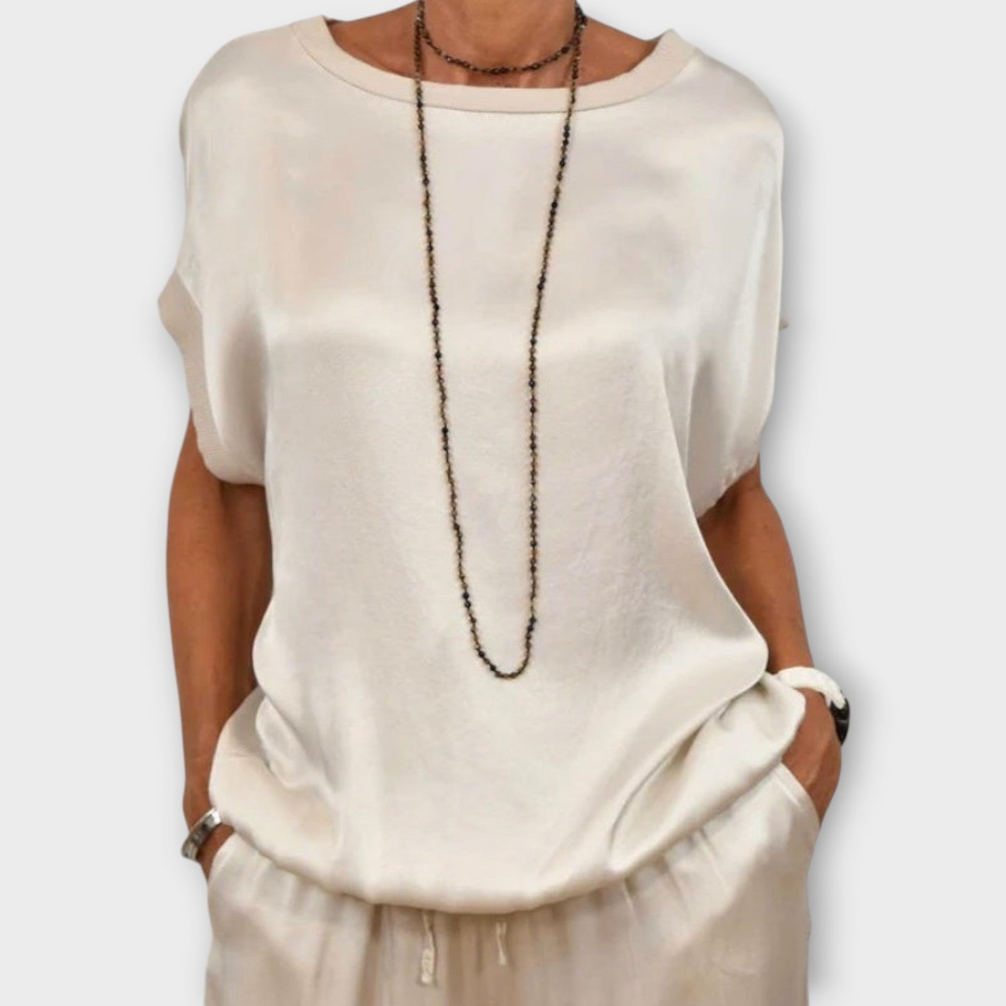 Marlowira | Women's Satin Wide-Leg Co-ord Set