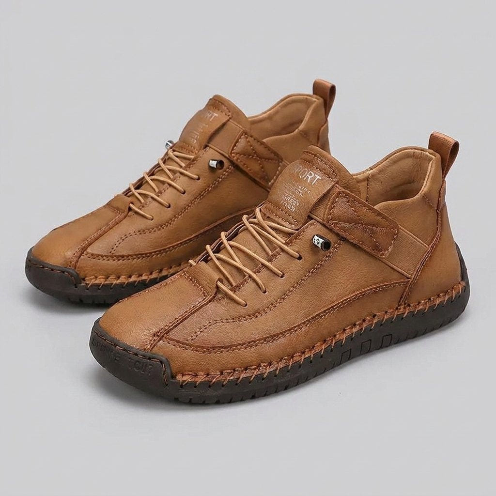 Mia | Women's Orthopedic Leather Comfortable Wide-Fit Sneaker