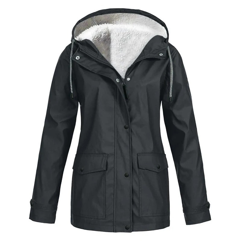Bristelle | Women's Windproof Waterproof Hooded Fleece Lined Rain Jacket