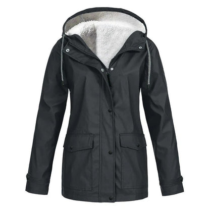 Bristelle | Women's Windproof Waterproof Hooded Fleece Lined Rain Jacket