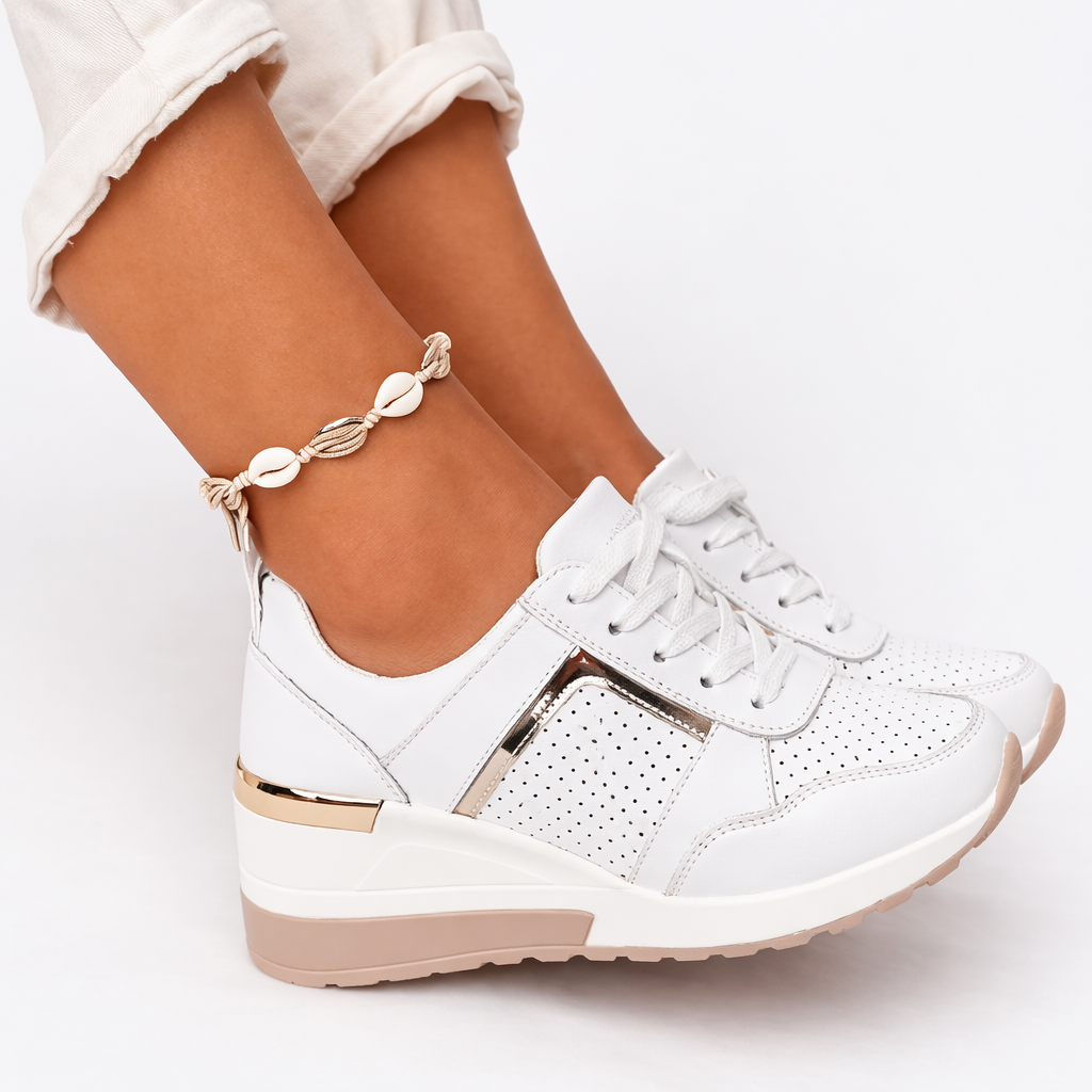 Marion | Women's Wedge Comfort Lace-Up Trainer