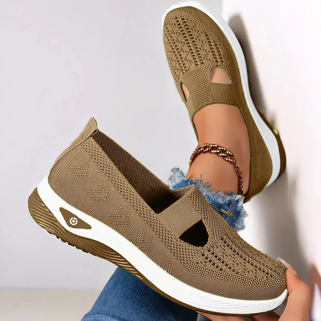 Marlowe | Women's Slip-On Knit Cutout Comfort Sneaker
