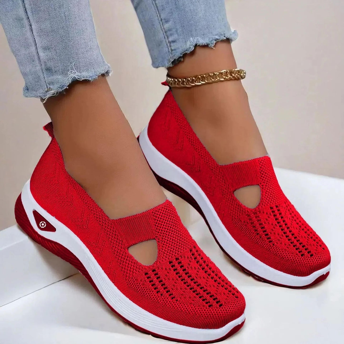 Marlowe | Women's Slip-On Knit Cutout Comfort Sneaker