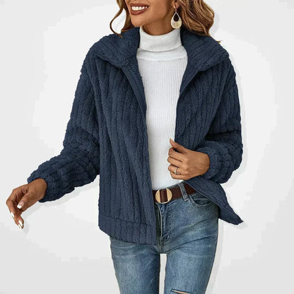Wrenna | Women's Fluffy Plush Zip-Up Fleece Jacket