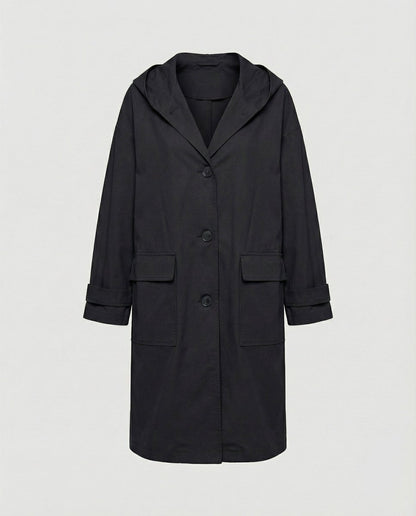Meara | Women's Longline Hooded Waterproof Trench Coat