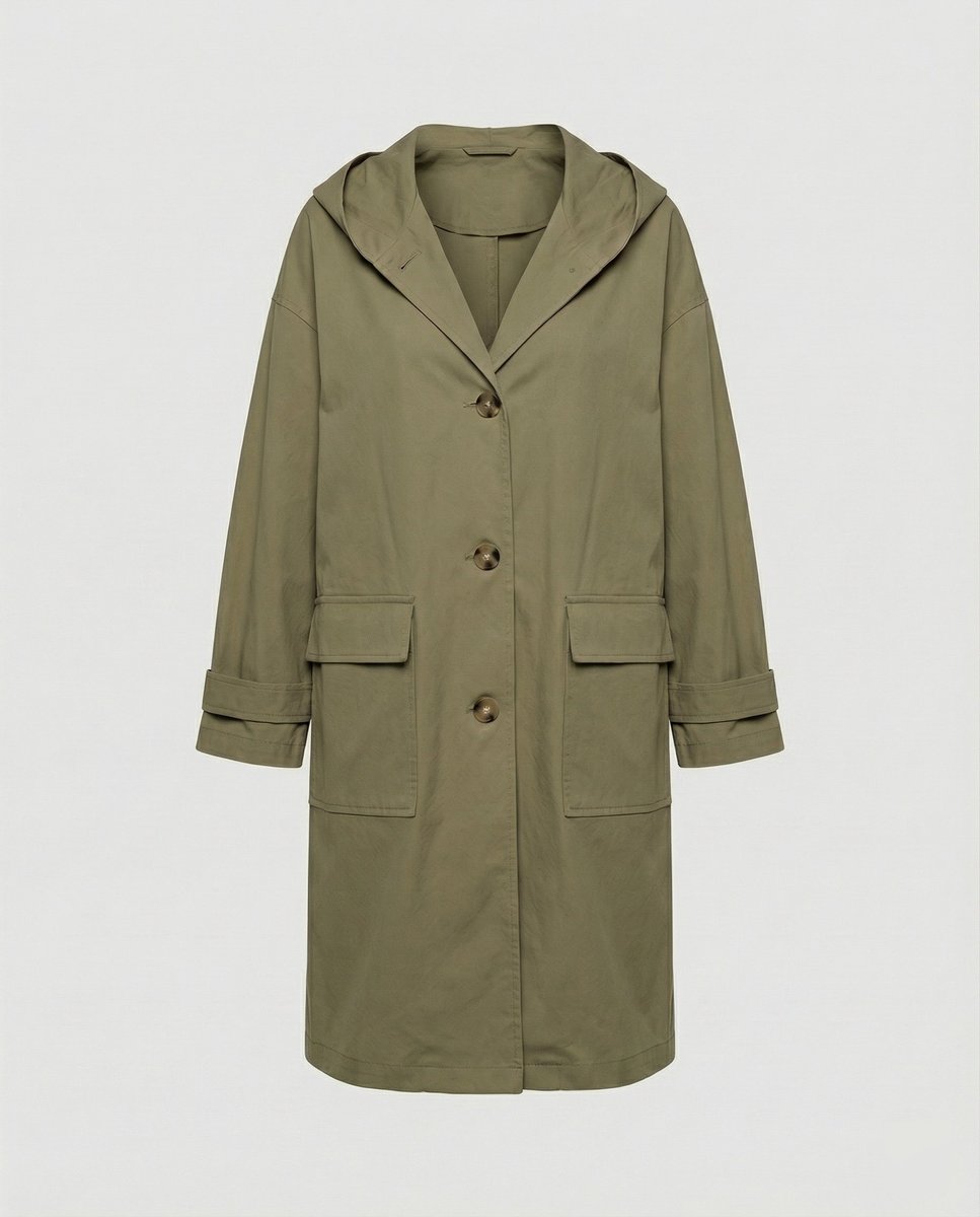Meara | Women's Longline Hooded Waterproof Trench Coat