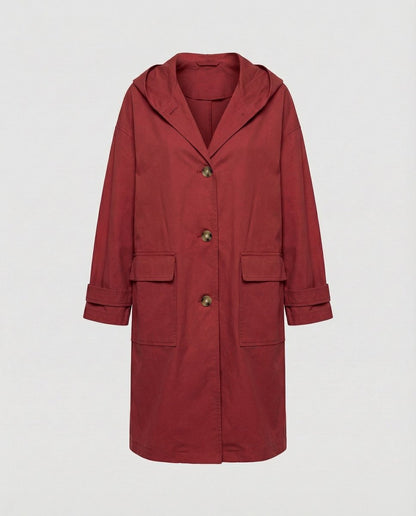 Meara | Women's Longline Hooded Waterproof Trench Coat