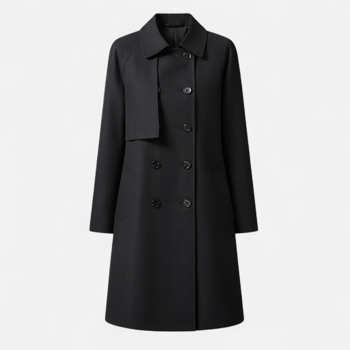 Ondelia | Women's Mid-Length Wool-Blend Double-Breasted Trench Coat