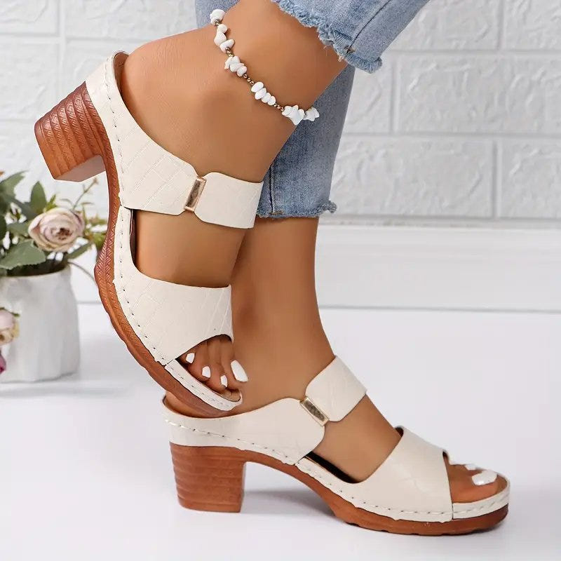Grace | Block Heeled Sandals Orthopedic Platform Slip On Mule