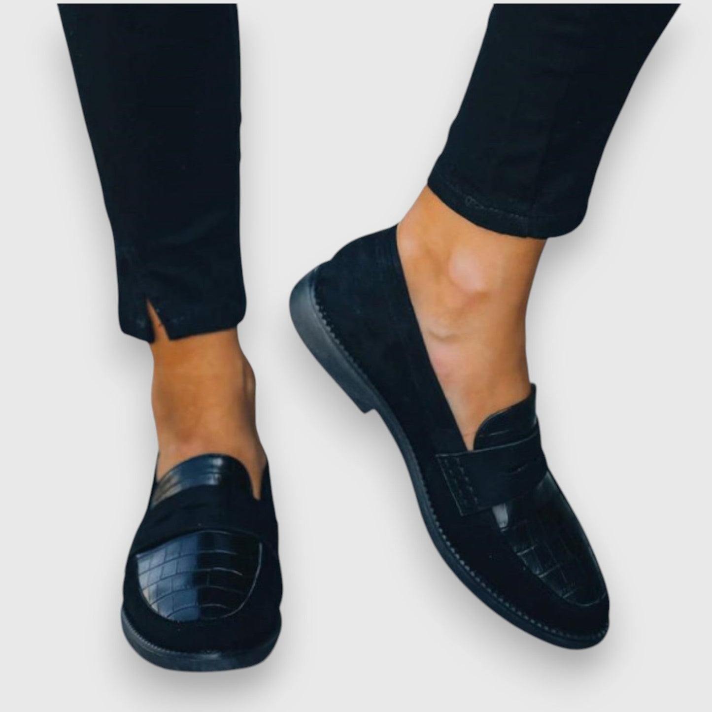 Corrina | Women's Slip-On Croc Pattern Comfort Loafer