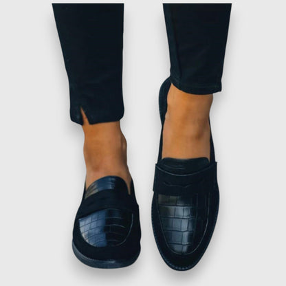 Corrina | Women's Slip-On Croc Pattern Comfort Loafer