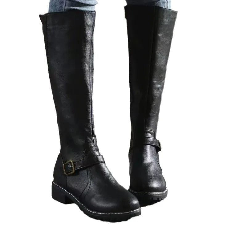 Marlowette | Women's Knee-High Buckle Riding Boot