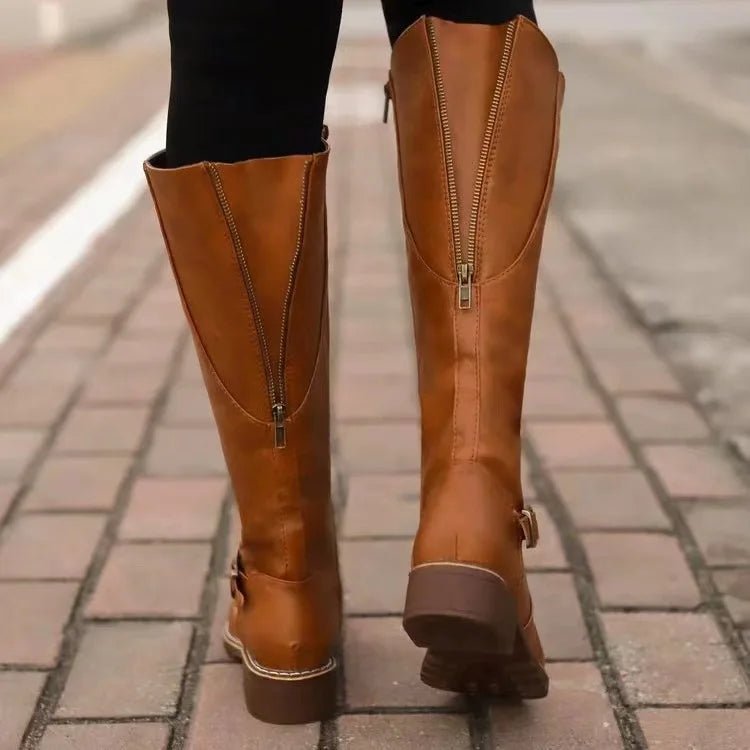 Marlowette | Women's Knee-High Buckle Riding Boot