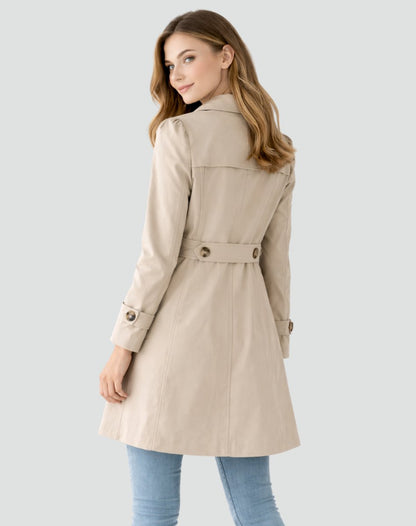 Isabella | Women's Tailored Mid-Length Single-Breasted Trench Coat