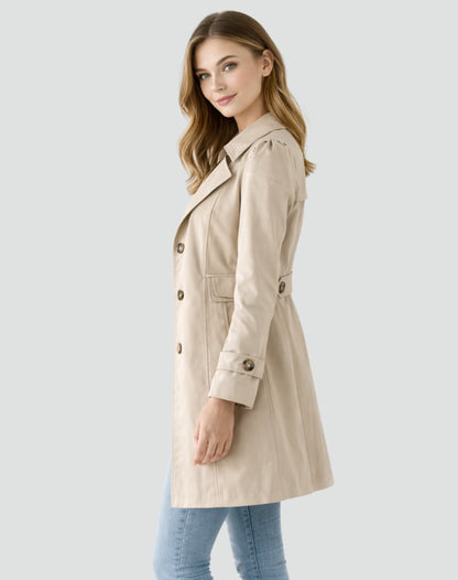 Isabella | Women's Tailored Mid-Length Single-Breasted Trench Coat