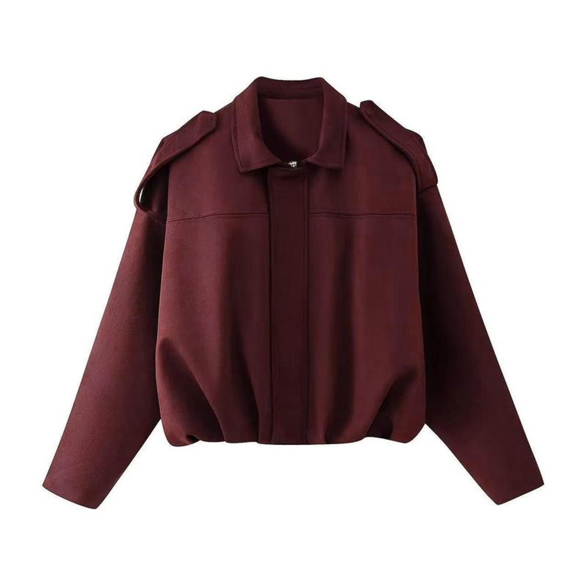Elenora | Women's Vintage-Inspired Oversized Faux Suede Bomber Jacket