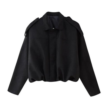 Elenora | Women's Vintage-Inspired Oversized Faux Suede Bomber Jacket
