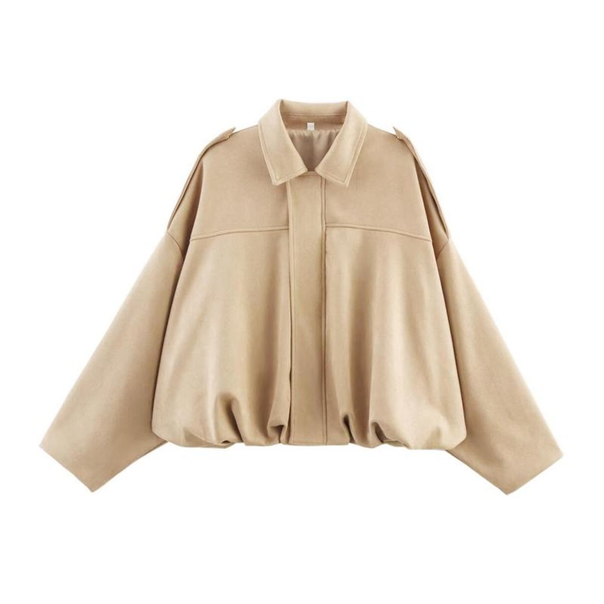 Elenora | Women's Vintage-Inspired Oversized Faux Suede Bomber Jacket