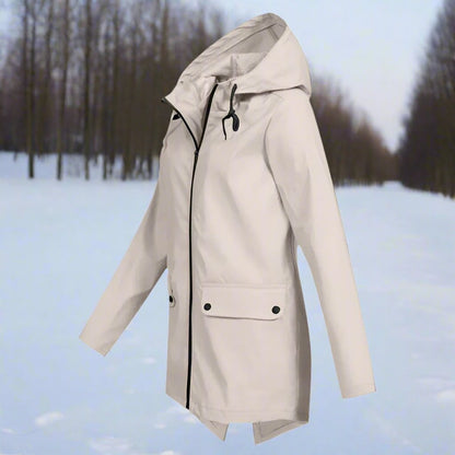 Marlowyra | Women's Waterproof Hooded Longline Rain Jacket