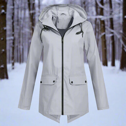 Marlowyra | Women's Waterproof Hooded Longline Rain Jacket
