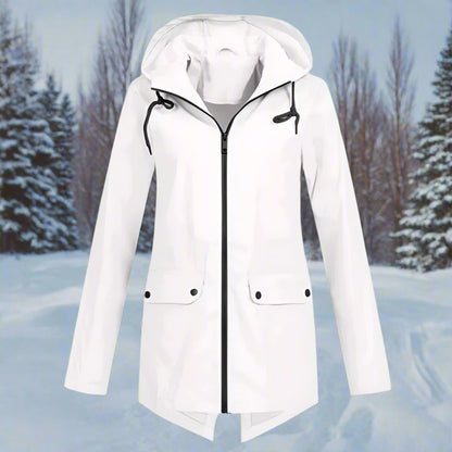 Marlowyra | Women's Waterproof Hooded Longline Rain Jacket