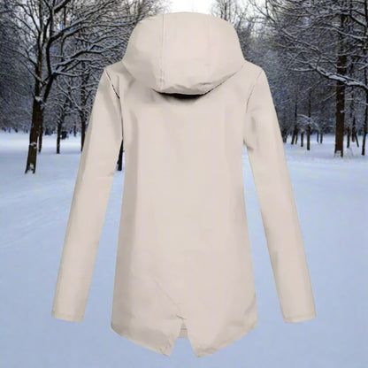 Marlowyra | Women's Waterproof Hooded Longline Rain Jacket