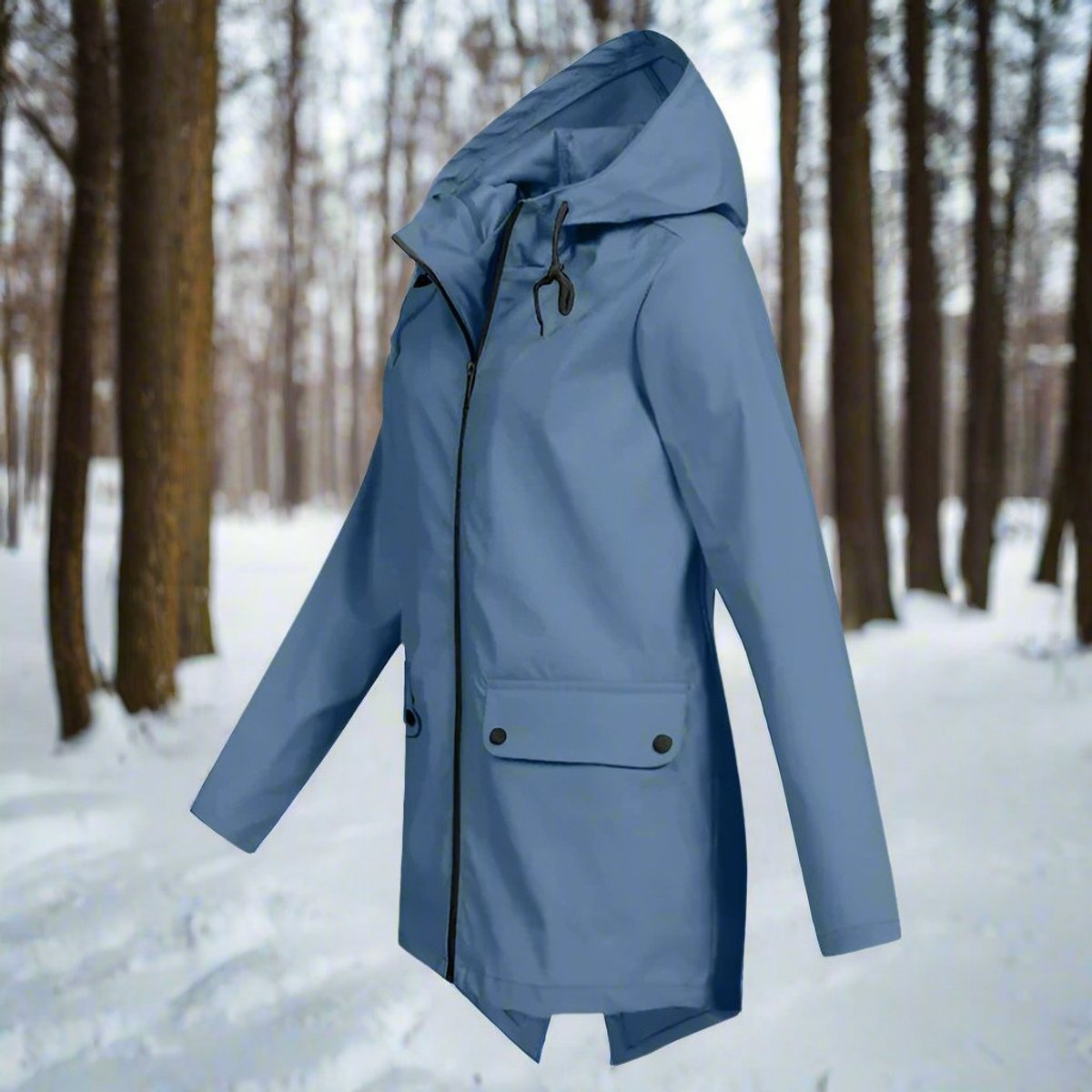 Marlowyra | Women's Waterproof Hooded Longline Rain Jacket