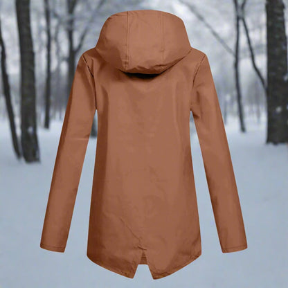 Marlowyra | Women's Waterproof Hooded Longline Rain Jacket