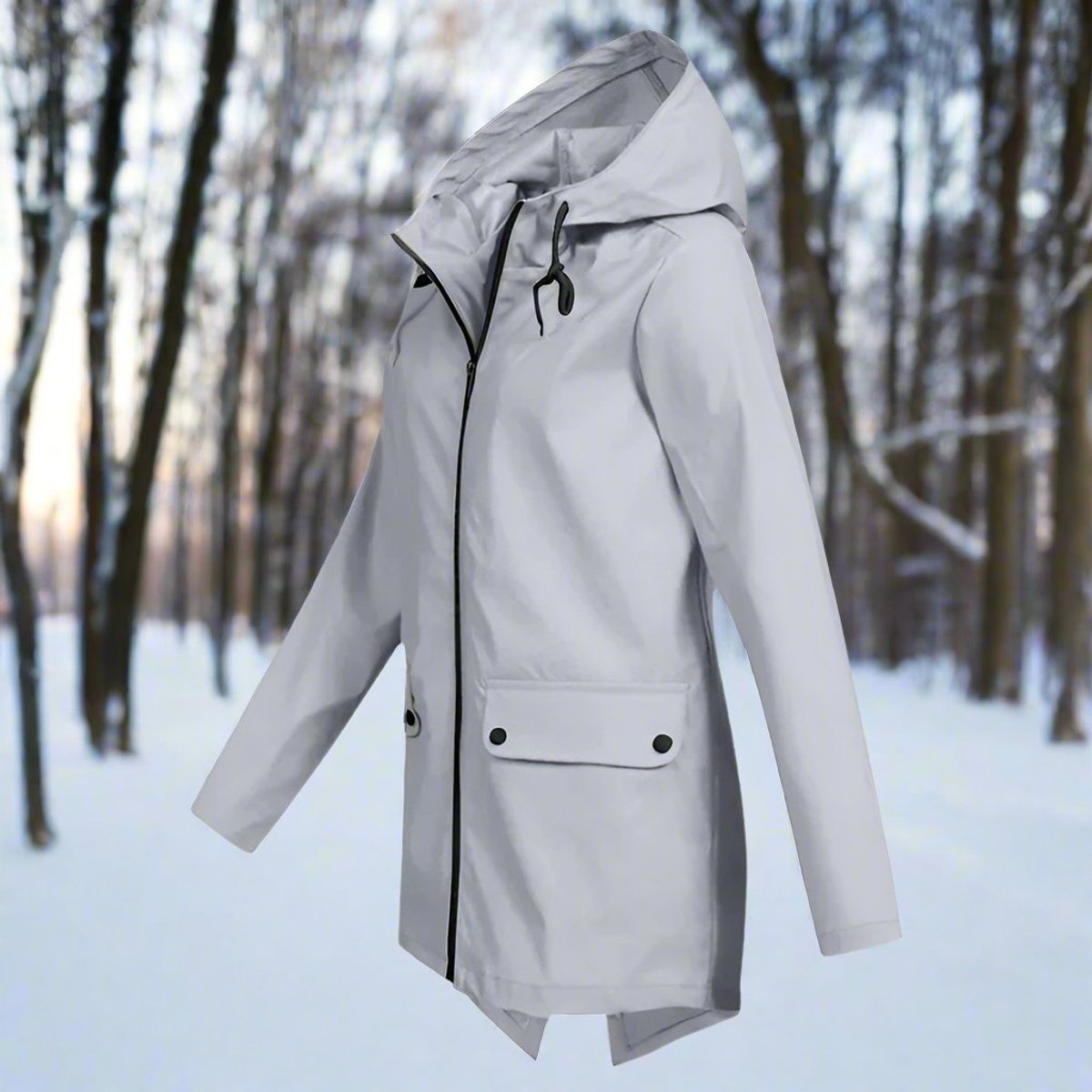 Marlowyra | Women's Waterproof Hooded Longline Rain Jacket