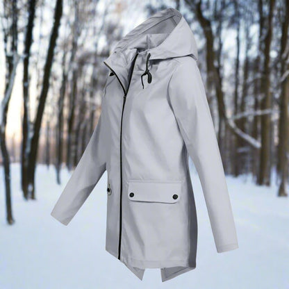 Marlowyra | Women's Waterproof Hooded Longline Rain Jacket