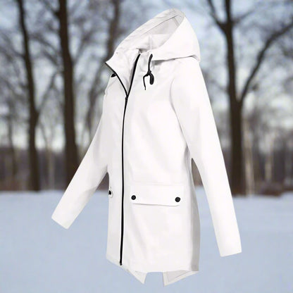 Marlowyra | Women's Waterproof Hooded Longline Rain Jacket
