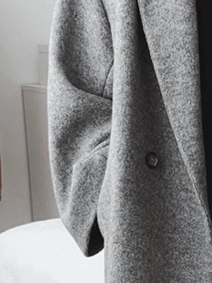 Odessa | Women's Wool Blend Long Coat Double Breasted Oversized Winter Overcoat